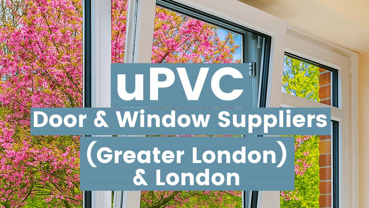 Open white uPVC windows with spring trees outside – uPVC door and window suppliers in Greater London and London